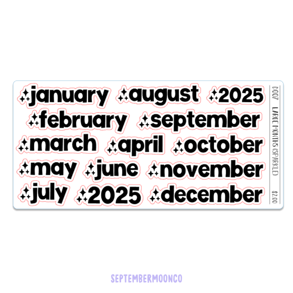 D007 – Large Months (Sparkle)