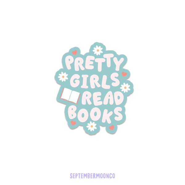 Diecut Sticker – Pretty Girls Read Books